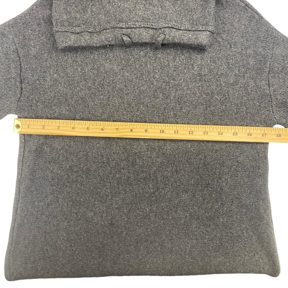 JERSEY by JACOB Womens Cowl Neck Sweater with Drawstring Grey Size Small - Picture 10 of 11